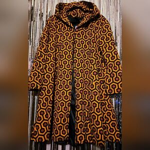 NWT PinUp Couture Hotel Hexagon Print Car Coat